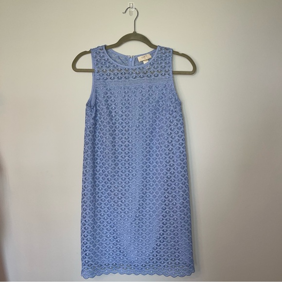 LOFT Dresses & Skirts - LOFT Blue Crochet Mini Dress Chic and Stylish